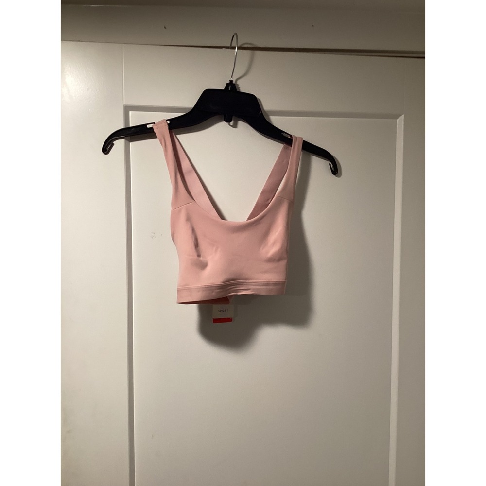 b.tempt'd by Wacoal Sport Bralette Pink V-Neck Crisscross Back XS 910405
